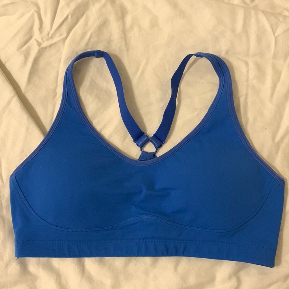 Blue sports bra by Lucy